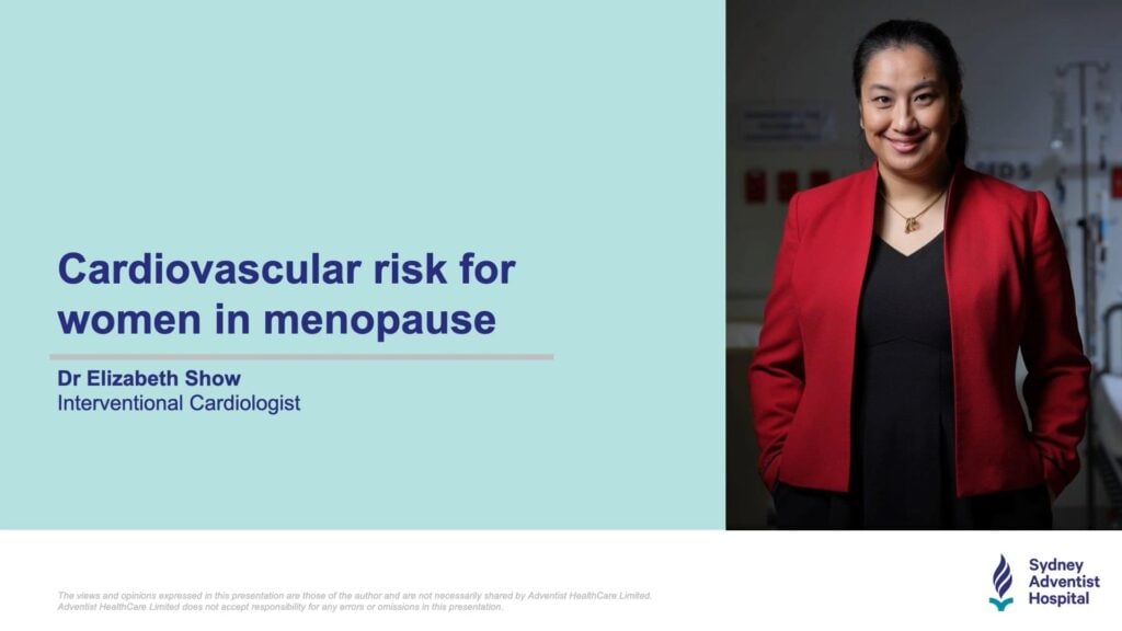 Cardiovascular risk for women in menopause